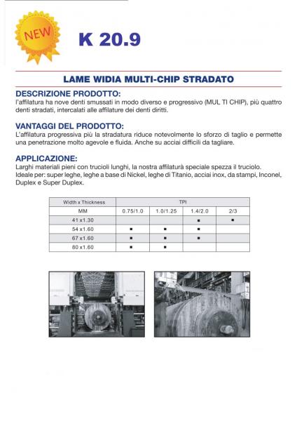 Nuova Lama WIDIA K 20.9